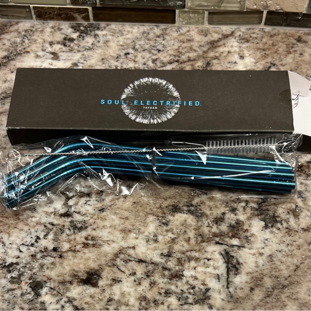 Porsche Taycan Reusable Straw Set of 10 Straws